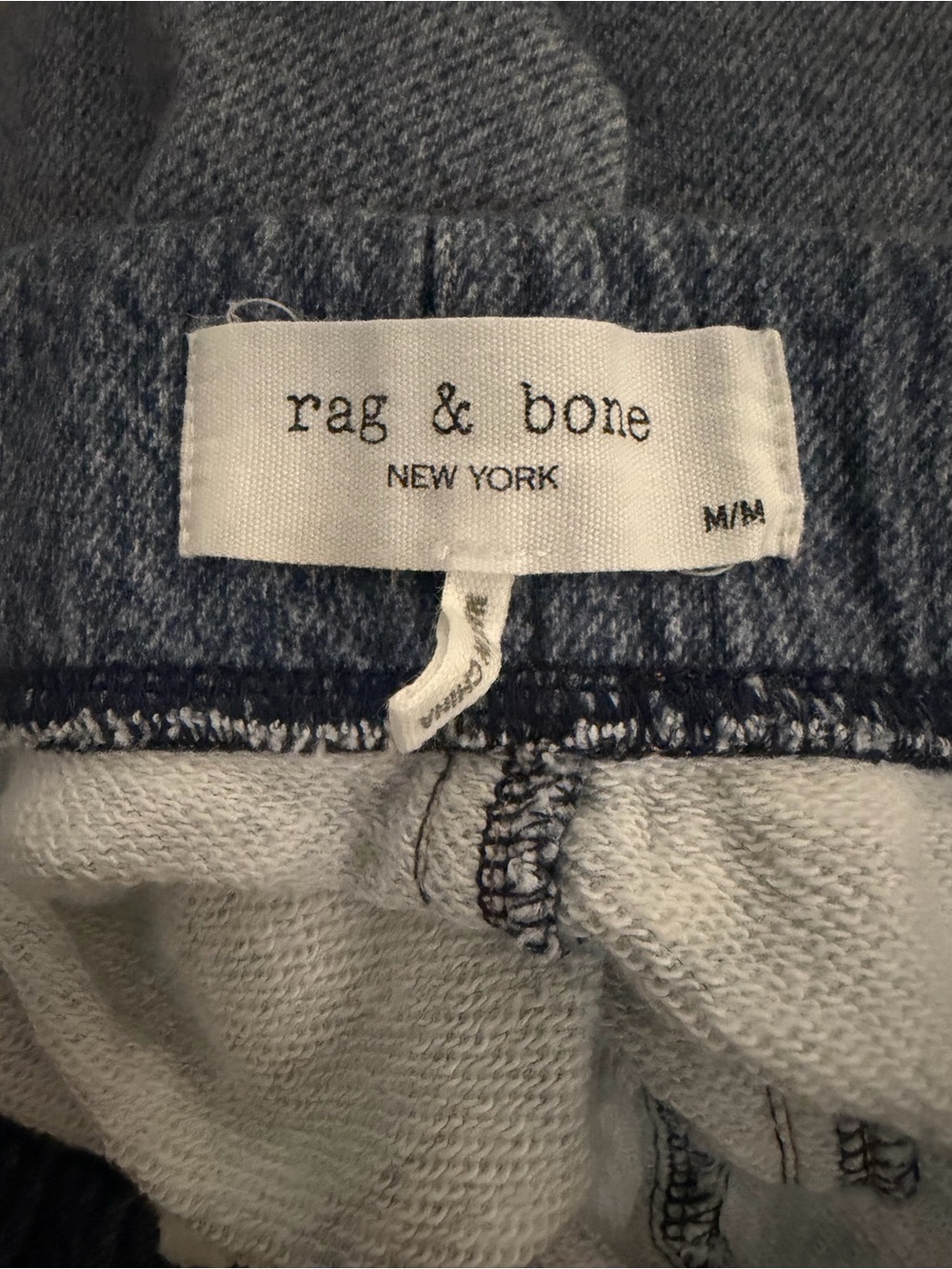 rag & bone Washed Blue Boyfriend Jeans with Elastic Hem - Picture 6 of 6